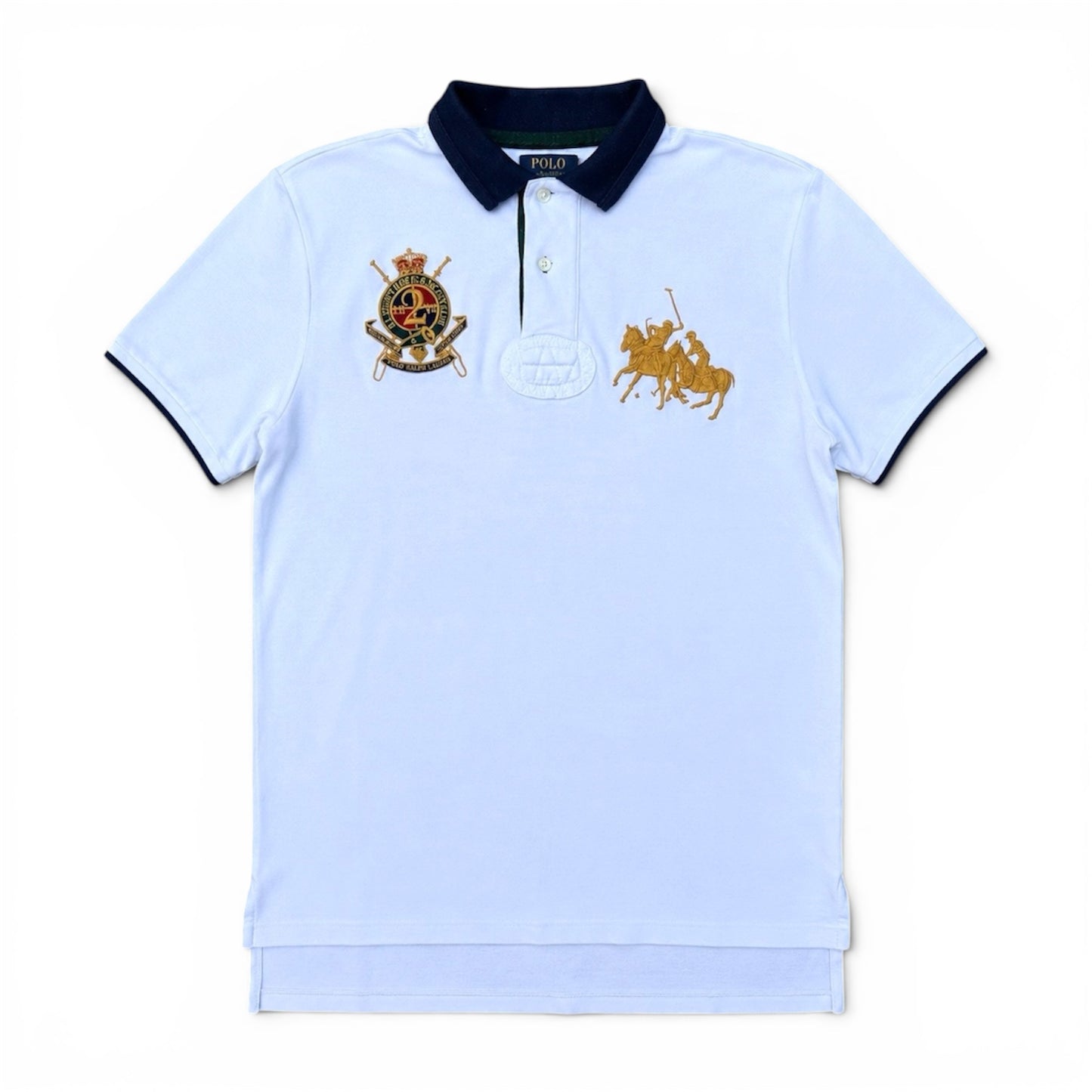 Ralph Lauren PRL County White & Gold Big Pony Polo (Medium)