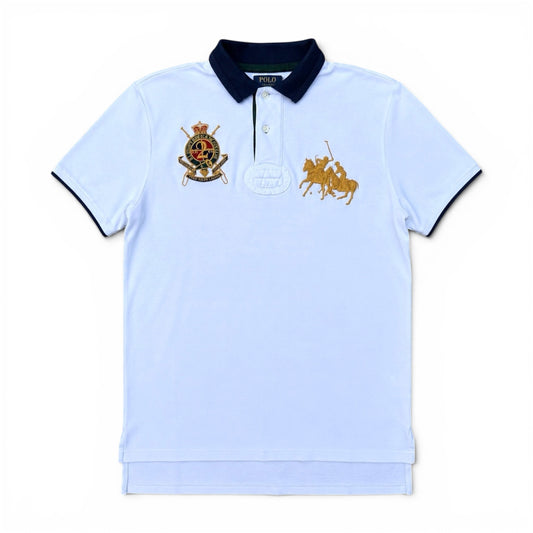 Ralph Lauren PRL County White & Gold Big Pony Polo (Medium)