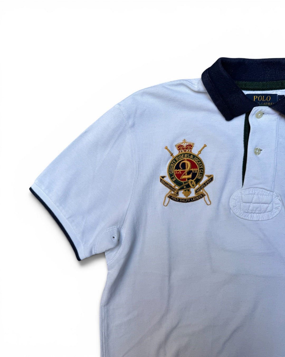 Ralph Lauren PRL County White & Gold Big Pony Polo (Medium)