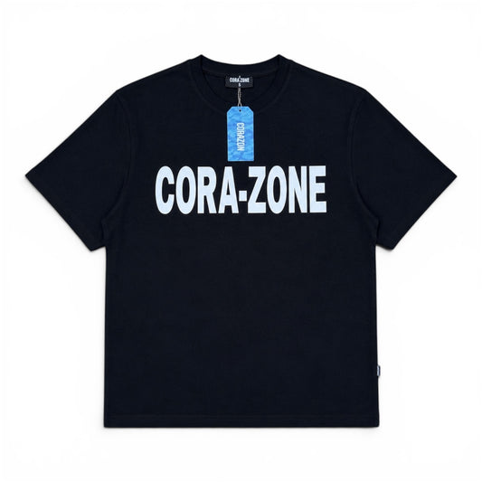Cora-Zone Black Boxy Fit T-Shirt (Small)