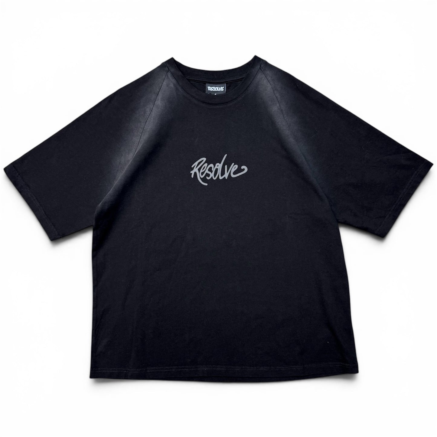Resolve Washed Black Boxy Fit T-Shirt (Medium)