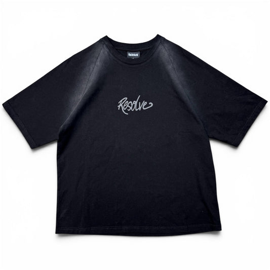 Resolve Washed Black Boxy Fit T-Shirt (Medium)