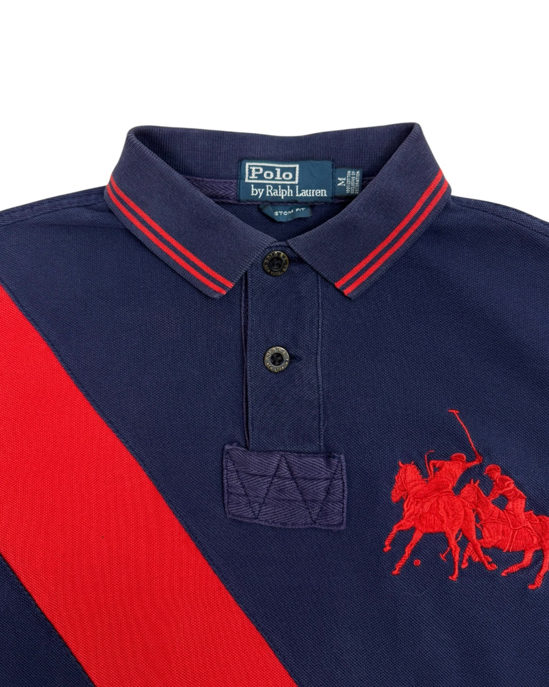 Ralph Lauren Double Pony Blue & Red Polo (Medium)