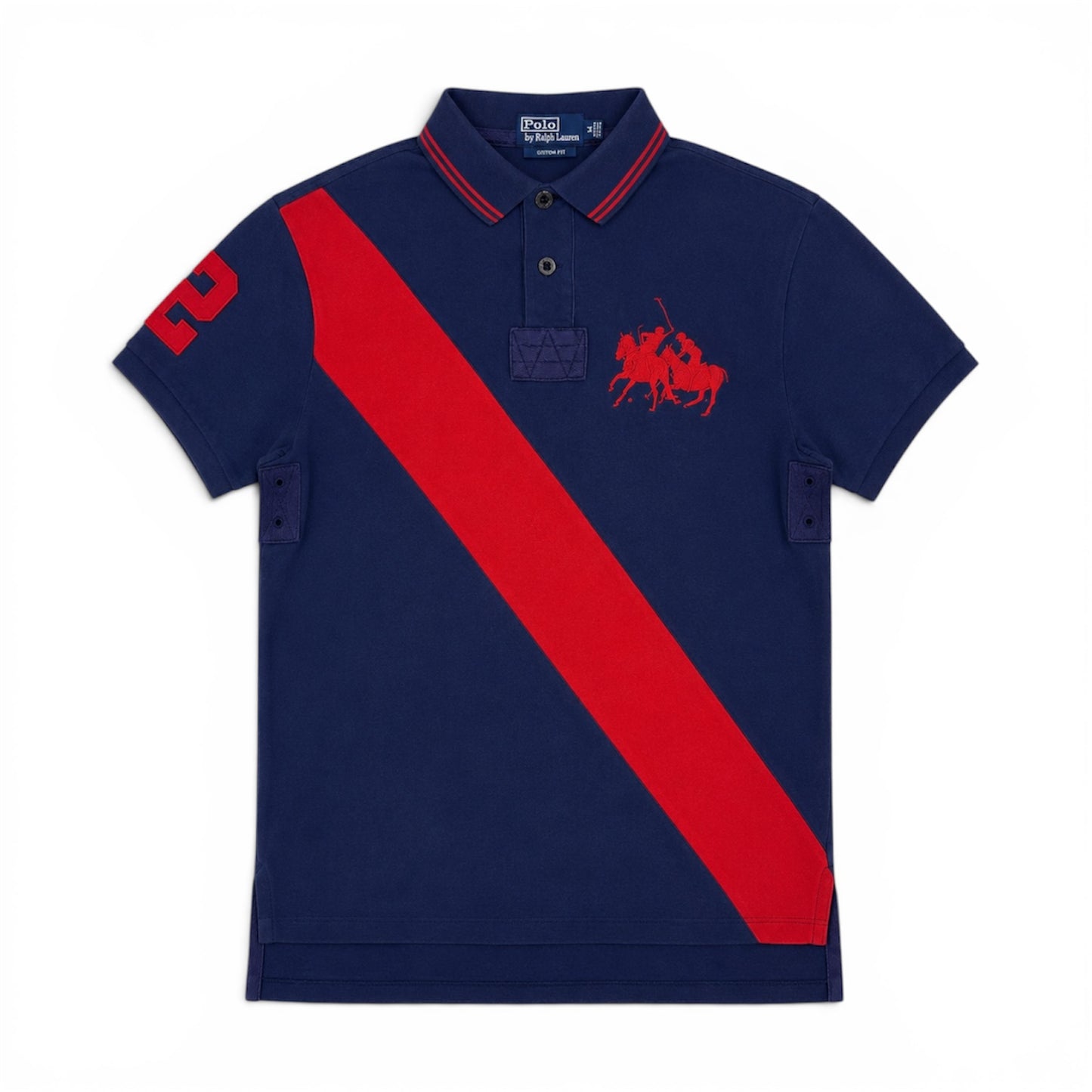 Ralph Lauren Double Pony Blue & Red Polo (Medium)