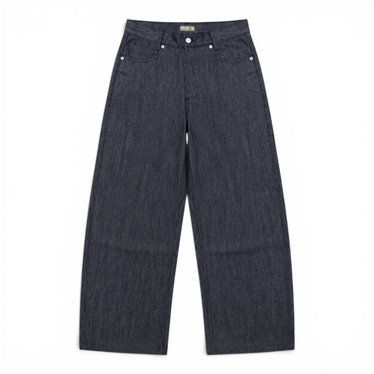 Corazon Waxed Black Baggy Denim Jeans (Small)