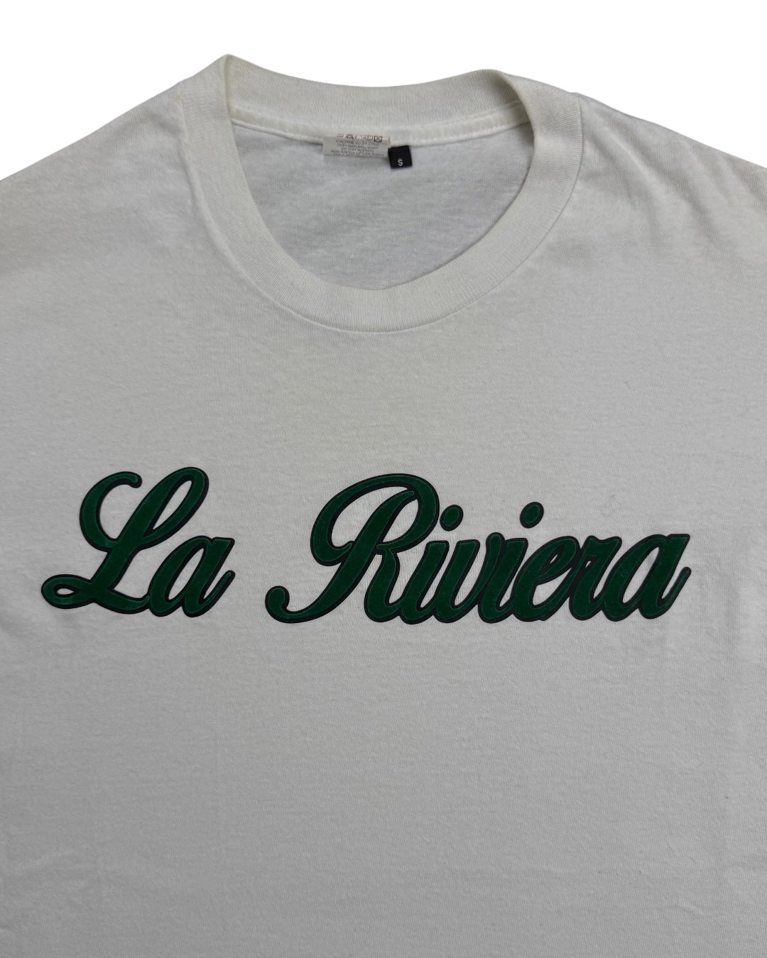 La Riviera White & Green T-Shirt (Small)