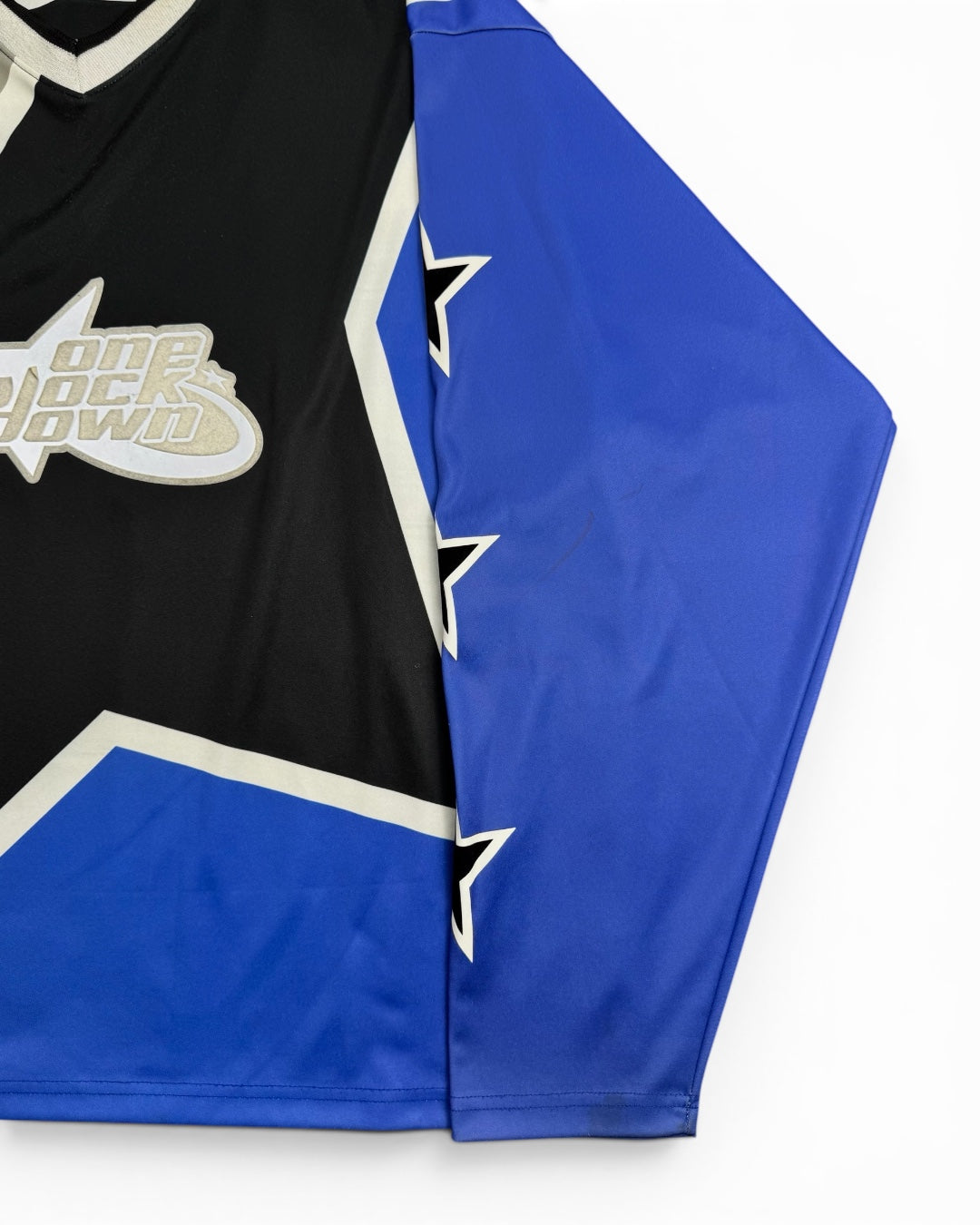 One Block Down Blue Star Longsleeve Jersey (Large)