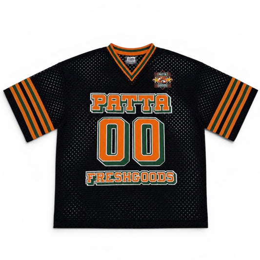 Patta Joe Freshgoods Black & Orange Football Jersey (Large)