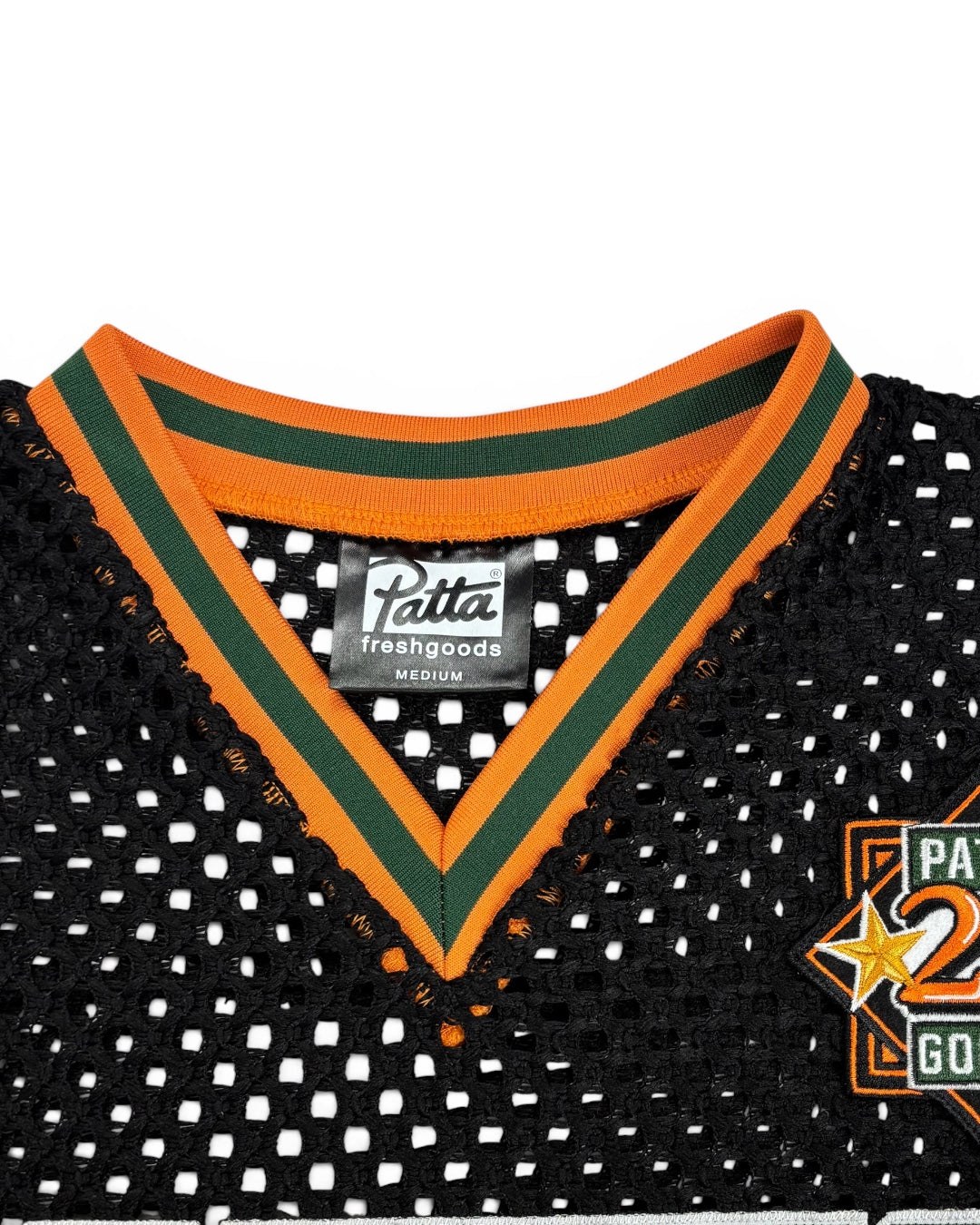 Patta Joe Freshgoods Black & Orange Football Jersey (Large)
