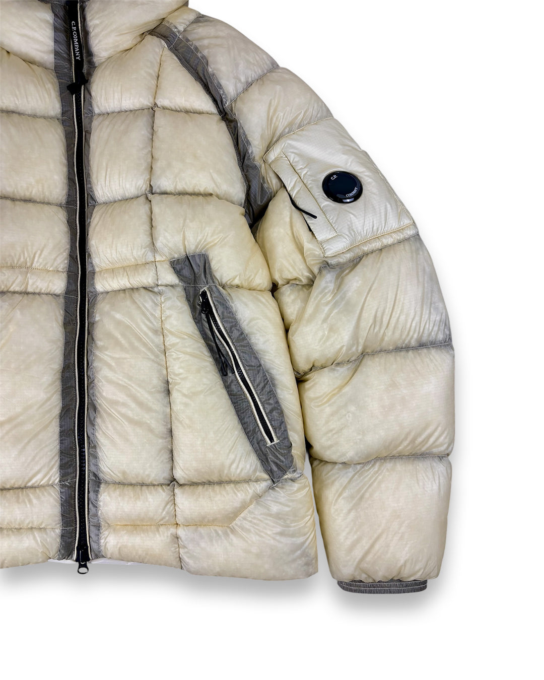 CP Company DD Shell Down Puffer Jacket Beige (Medium)