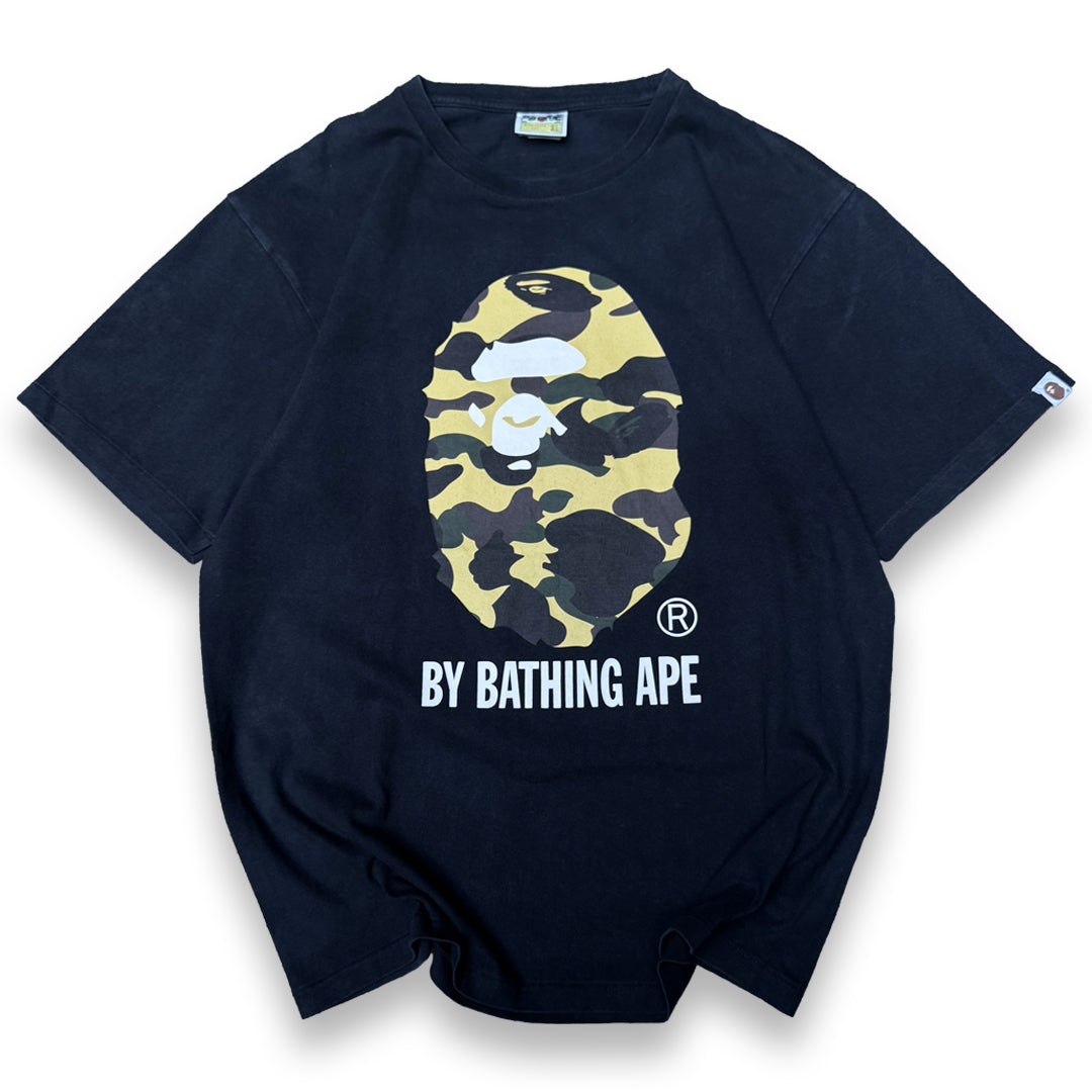 Bape T-Shirt Camo Green Logo (Large)