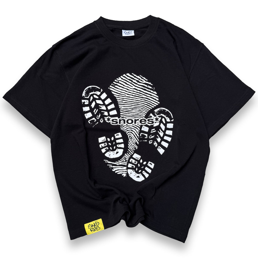 Snoresco Digital Prints Black T-Shirt (Small)