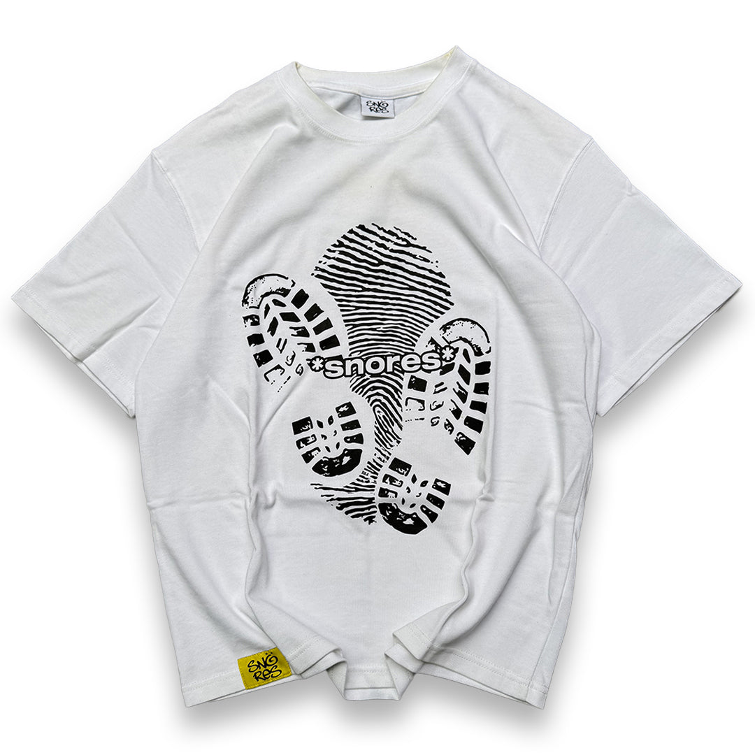 Snoresco Digital Prints White T-Shirt (Small)