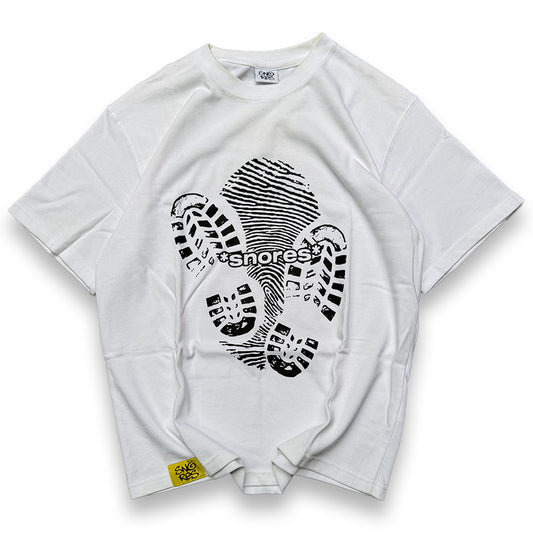 Snoresco Digital Prints White T-Shirt (Small)