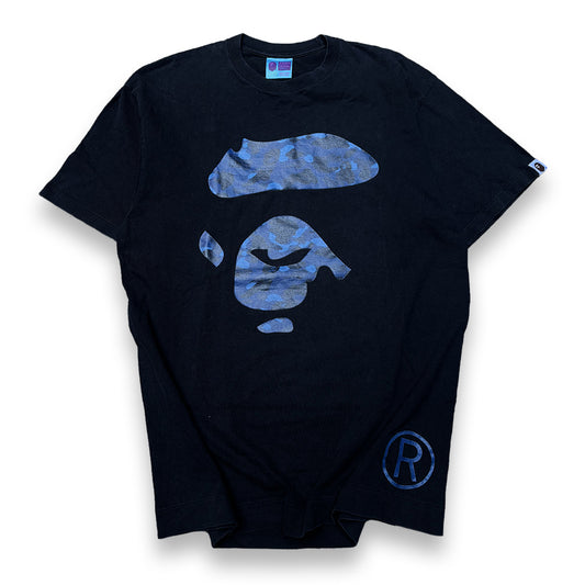 Bape Tee Blue Camo Logo (Large)