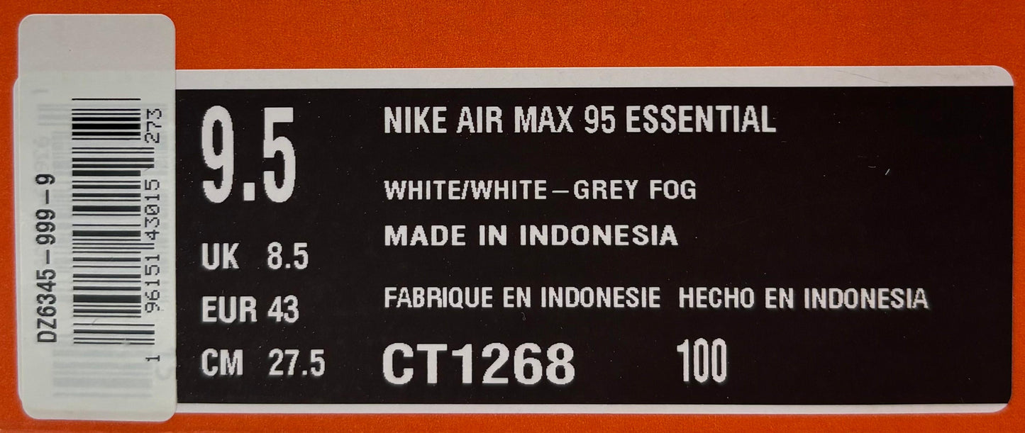 Nike Air Max 95 Essentials White (43 EU / 8.5 UK)