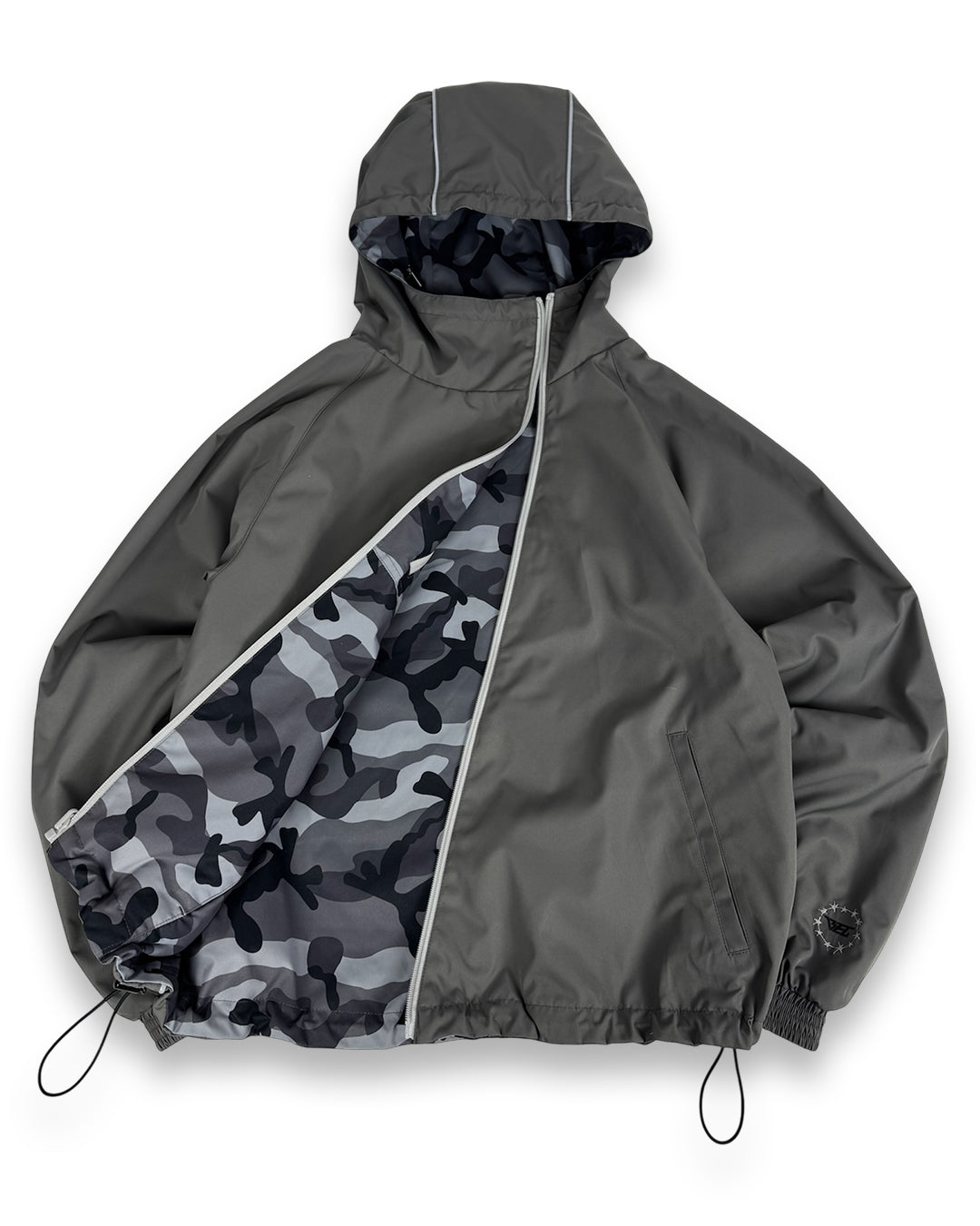 Jacket Double-Faced Grey / Camo Grey (Small)