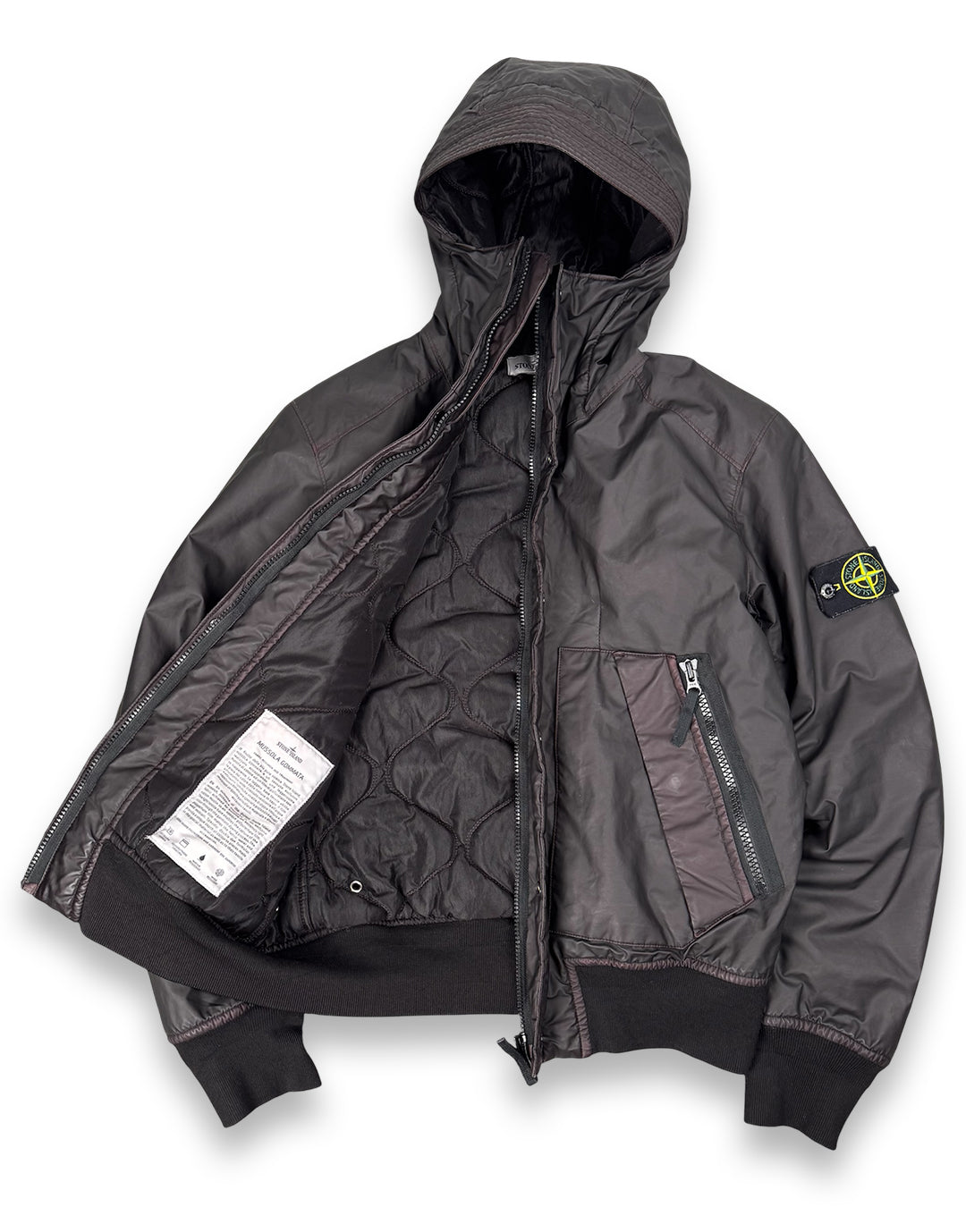 Stone Island Mussola Gommata Padded Brown Jacket (Small)