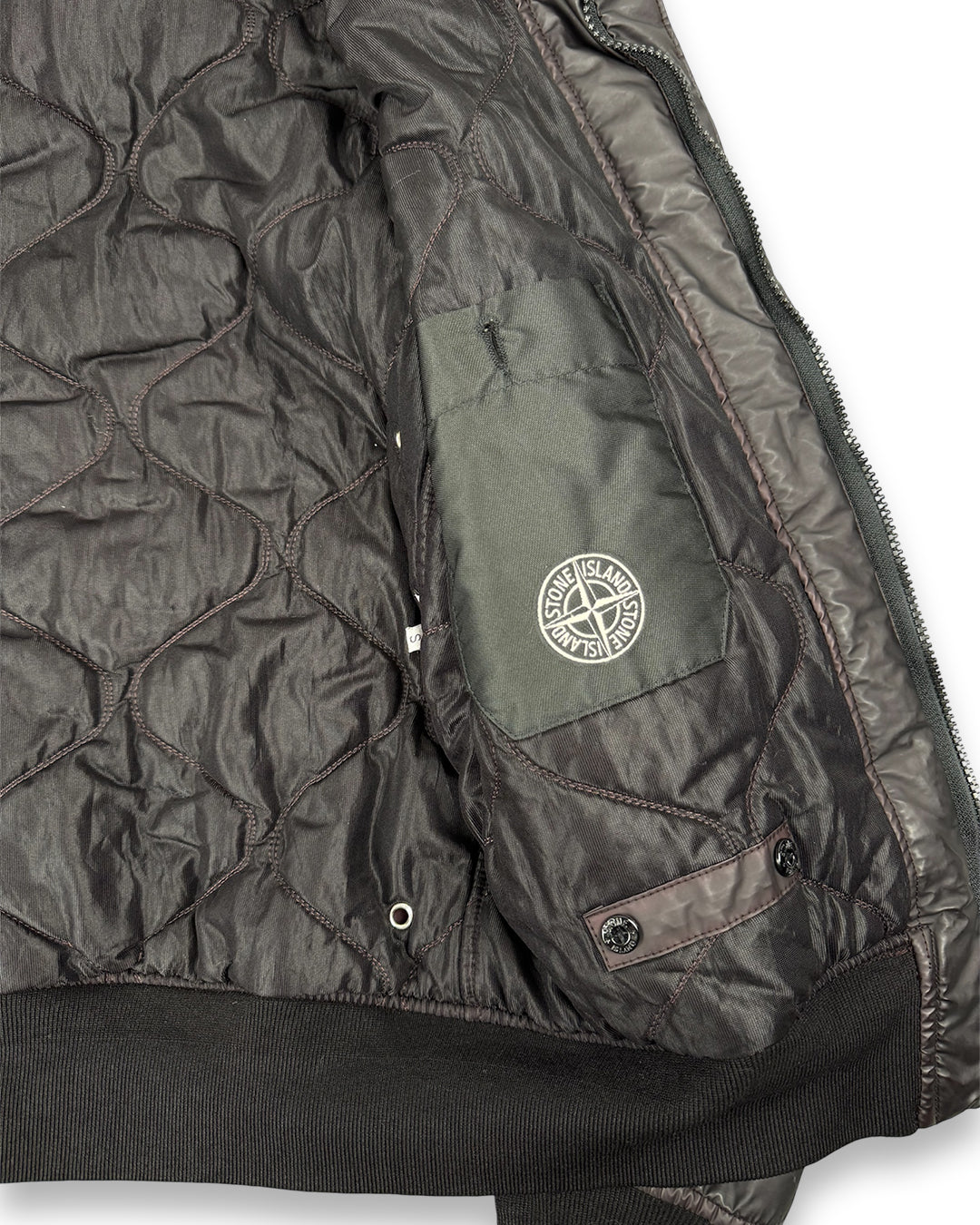 Stone Island Mussola Gommata Padded Brown Jacket (Small)