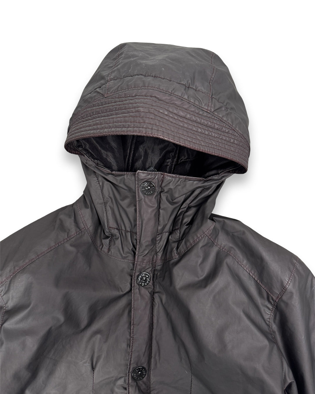 Stone Island Mussola Gommata Padded Brown Jacket (Small)