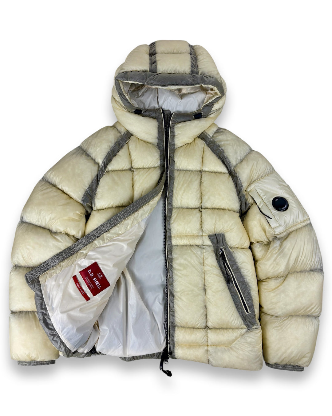 CP Company DD Shell Down Puffer Jacket Beige (Medium)