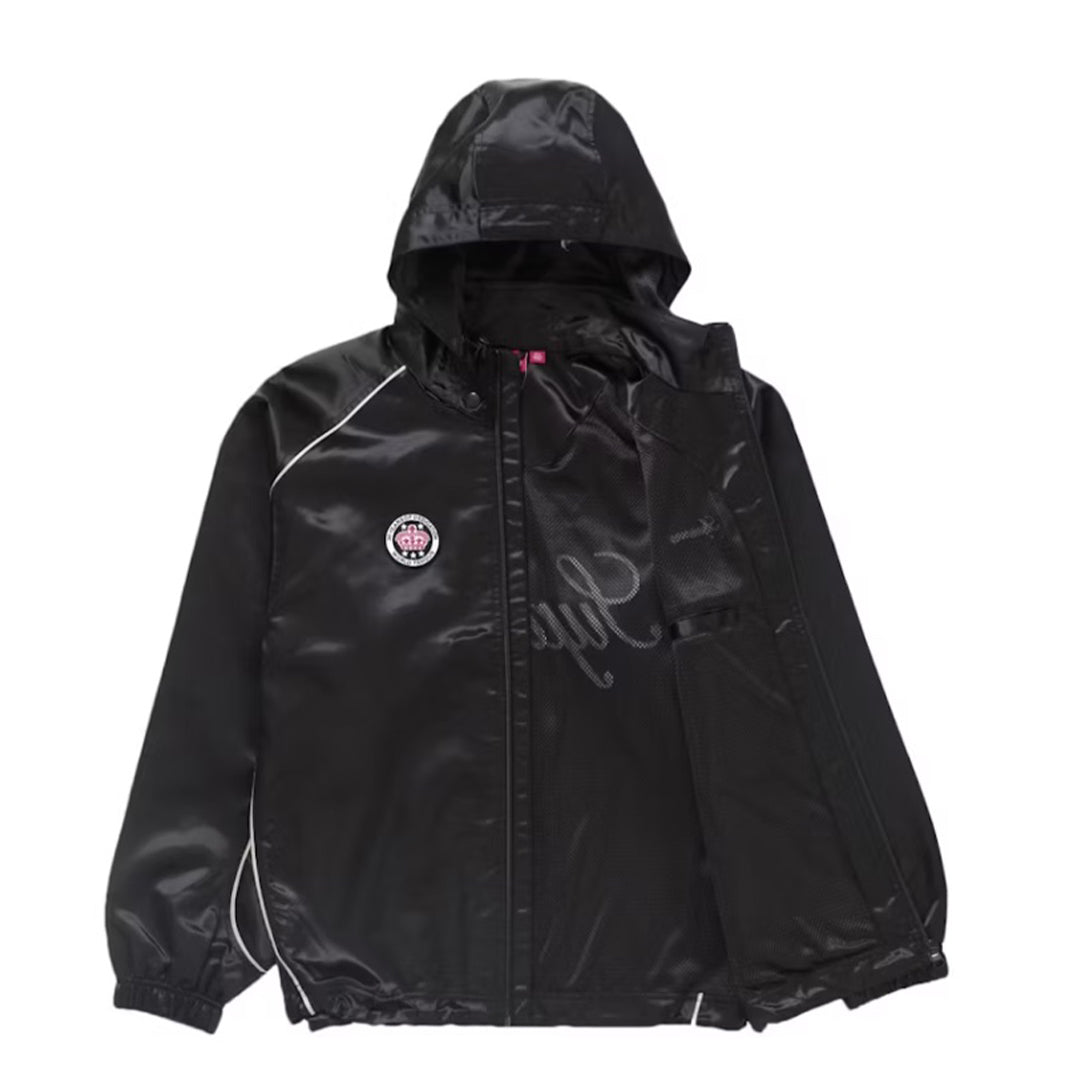 Supreme Satin Hooded Track Jacket Black (Medium)
