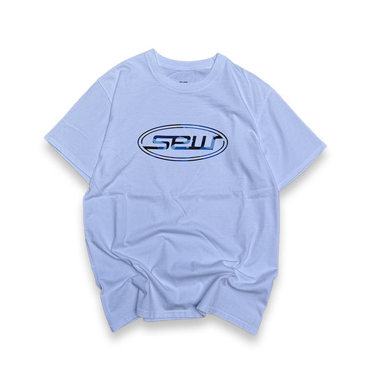 Sew Studios T-Shirt Blue camo Logo (Small)