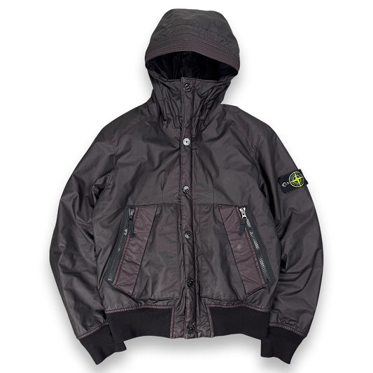 Stone Island Mussola Gommata Padded Brown Jacket (Small)